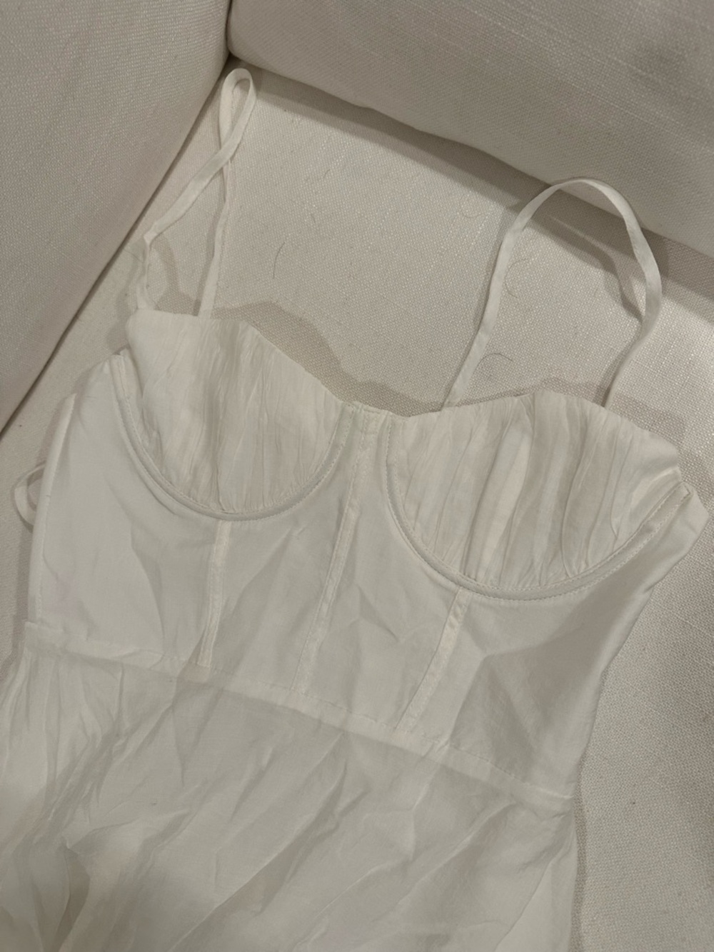 White Linen Maxi Dress NWT